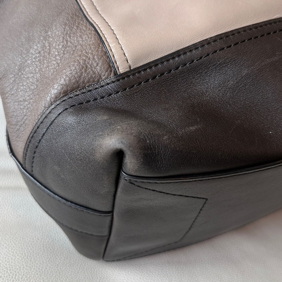 Coach Legacy Colorblock Large Carryall Hobo Crossbody Shoulder Bag Brown/Tan - Picture 6 of 15